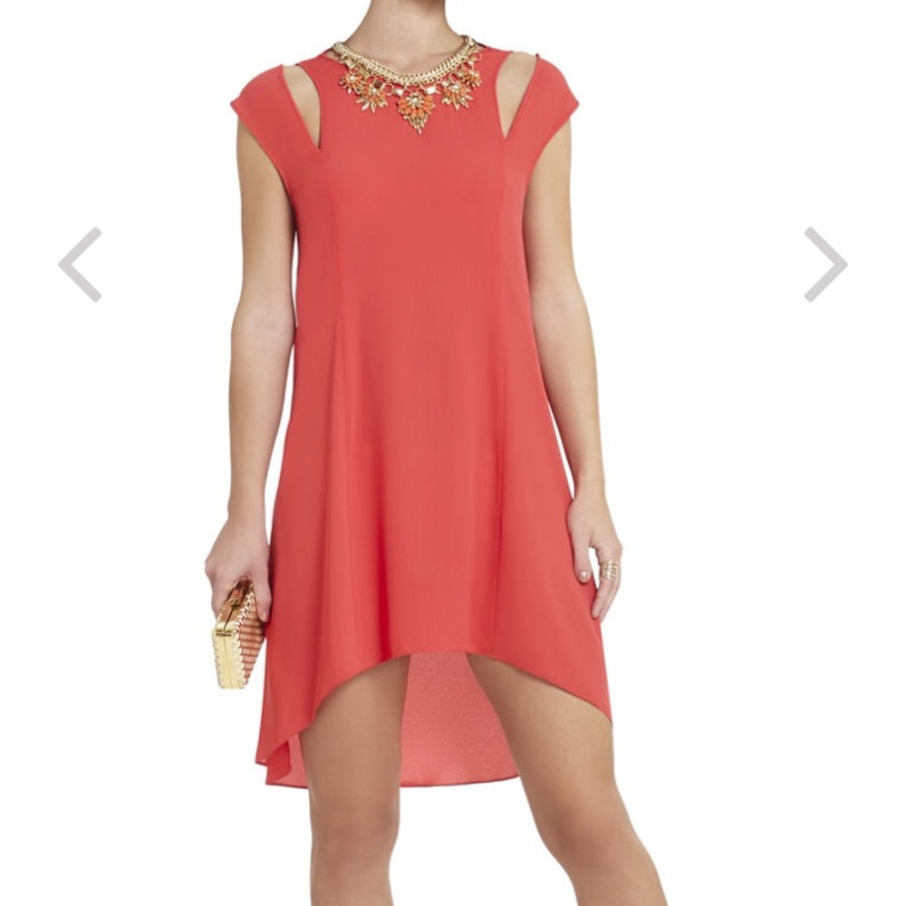 BCBG MaxAzria Stacy Sheath Dress in coral